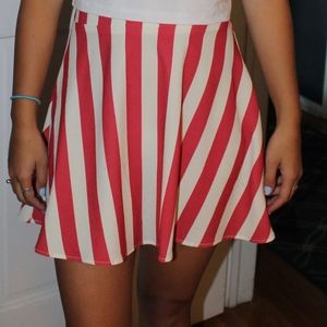 remand white candy stripe skirt